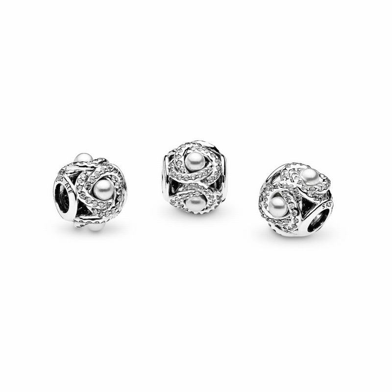 Pandora Luminous Love Knot - Sterling Silver/White/Mixed Stones/Cubic Zirconia - Canada | NJ9730EP